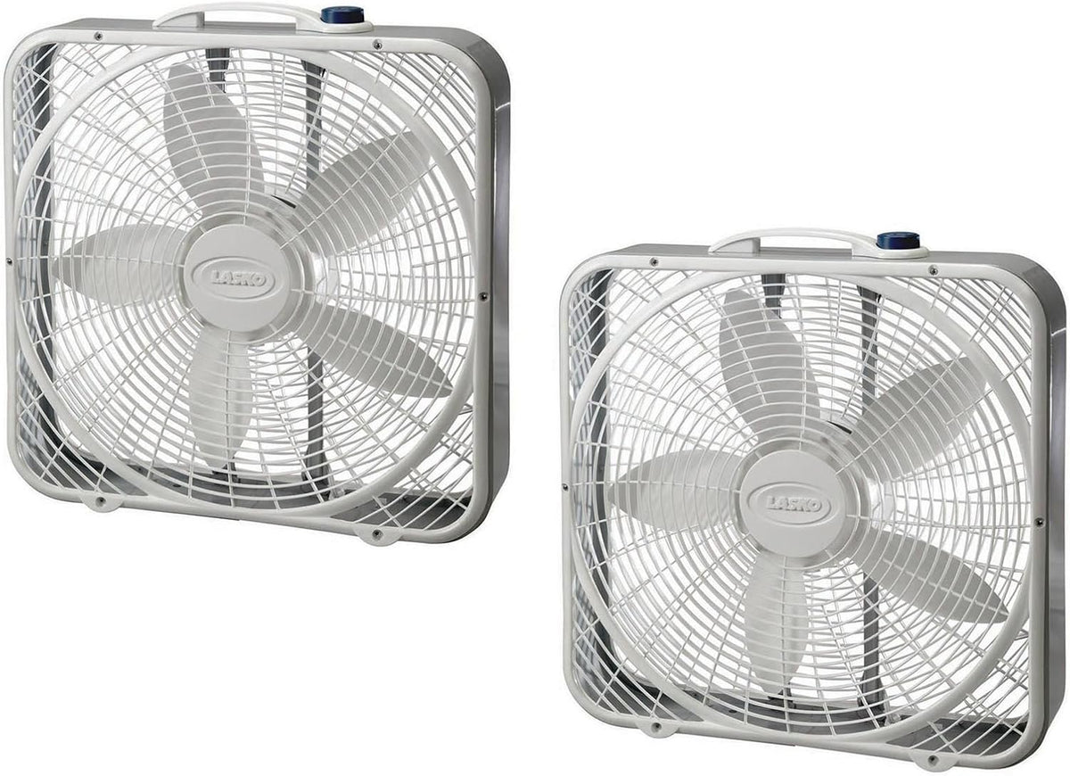 White 20" 3-Speed Box Fan B341382
