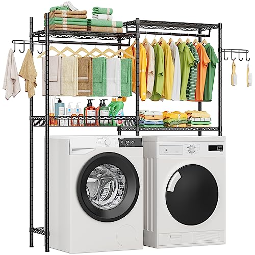 2 Tiers Adjustable Height Clothes Drying Rack H655