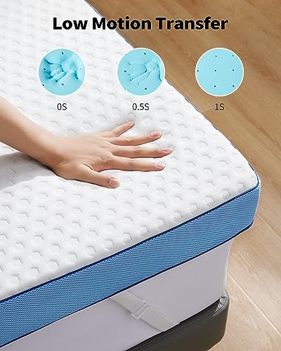 3 Inch Firm Gel-Infused Memory Foam Mattress Topper Twin Size S2766