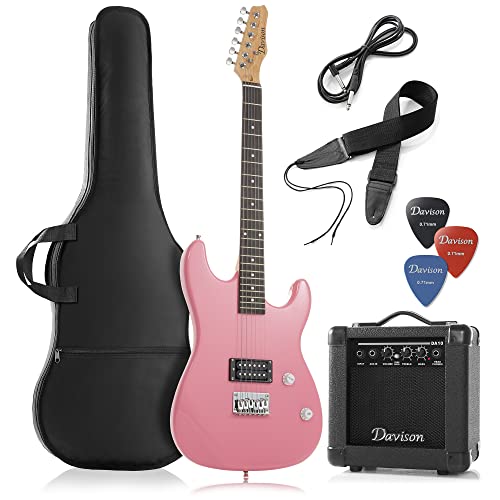 Black Full Size Electric Guitar with 10-Watt Amp and Gig Bag R485