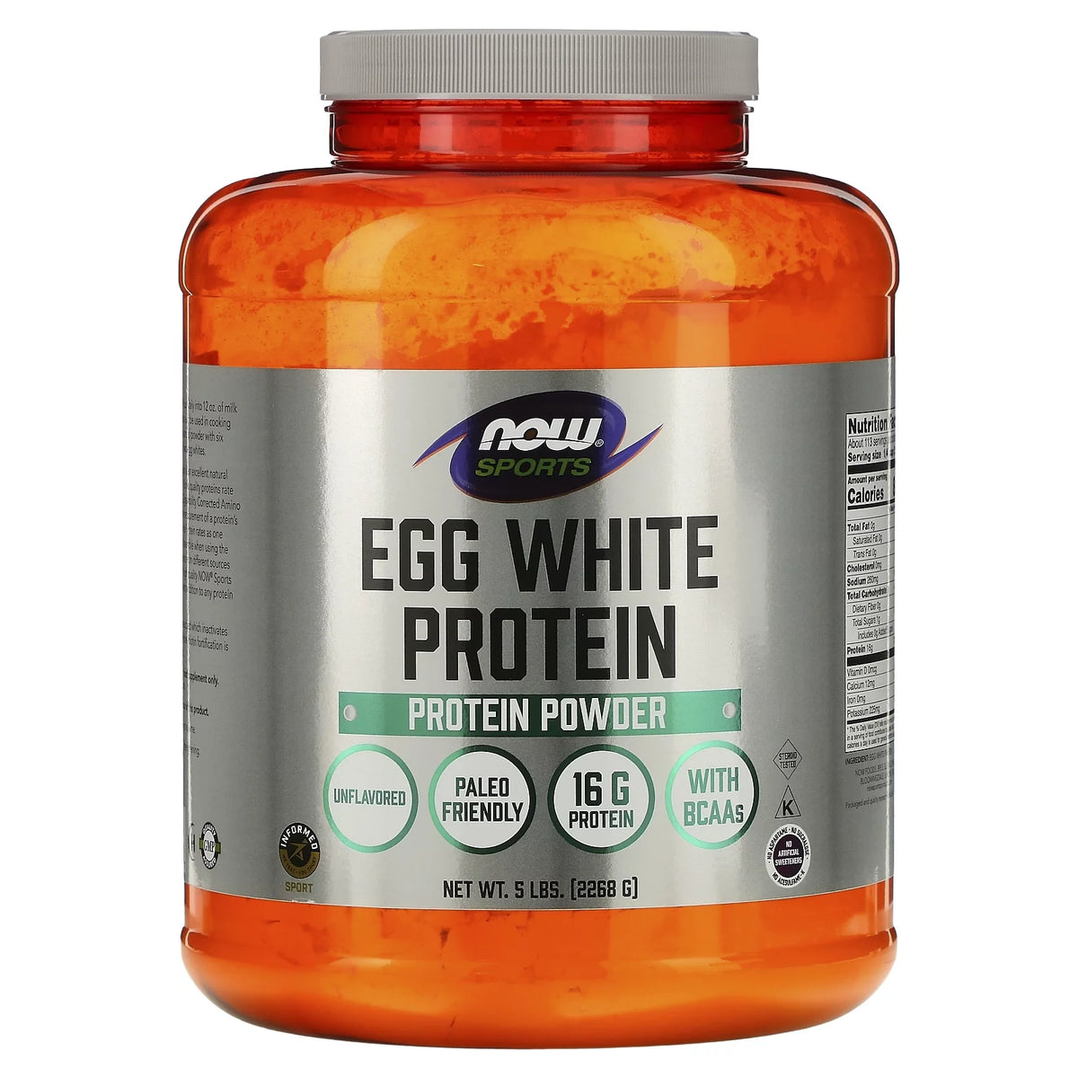 Unflavored Egg White Protein Powder, 5 lbs E756633