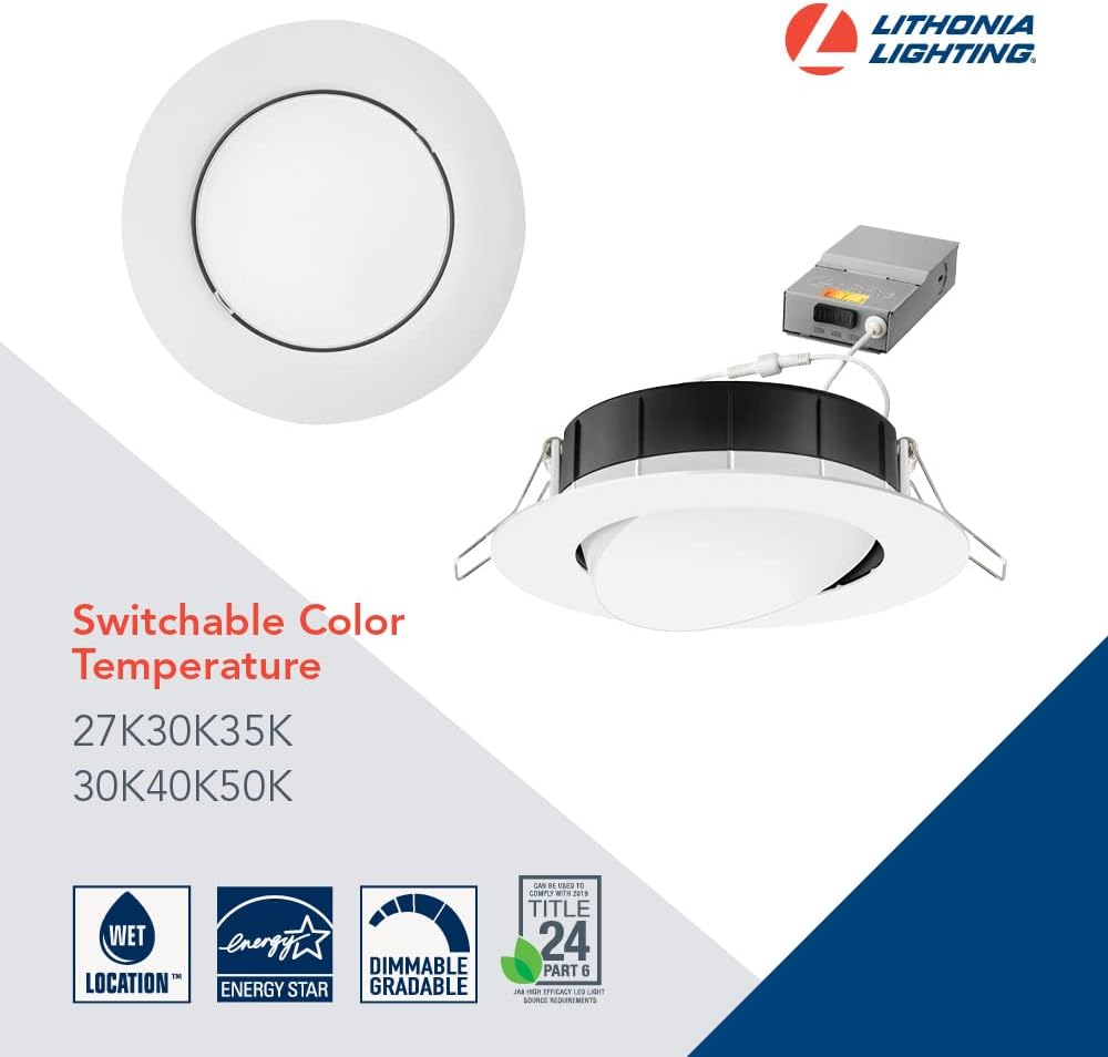 Recessed Wafer Downlight, Ultra Thin Round Trim, Switchable Color Temperature J900
