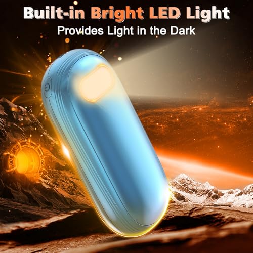 Hand Warmers Rechargeable 2 Pack with Dual-Sided Heating, LED Display & Flashlight J383