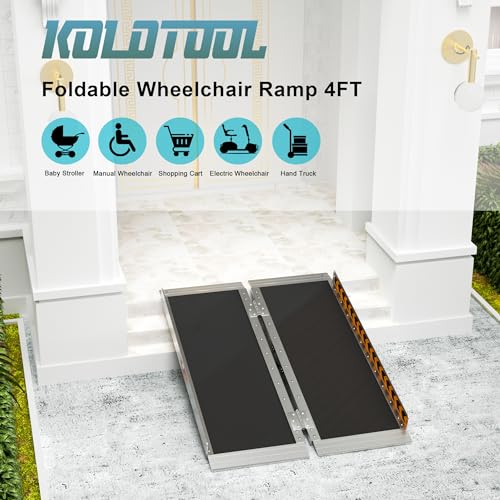 Black 6FT 800 lbs Aluminum Folding Wheelchair Ramp Z60511