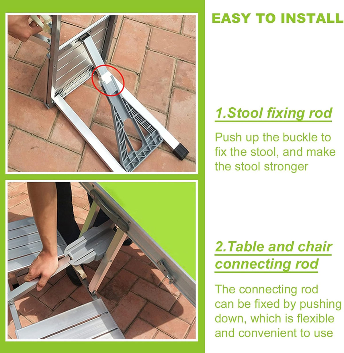 Portable Folding Picnic Table with Seats and Umbrella Hole V847019