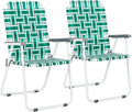 Green 2 Pack Webbed Folding Lawn Chair D854769