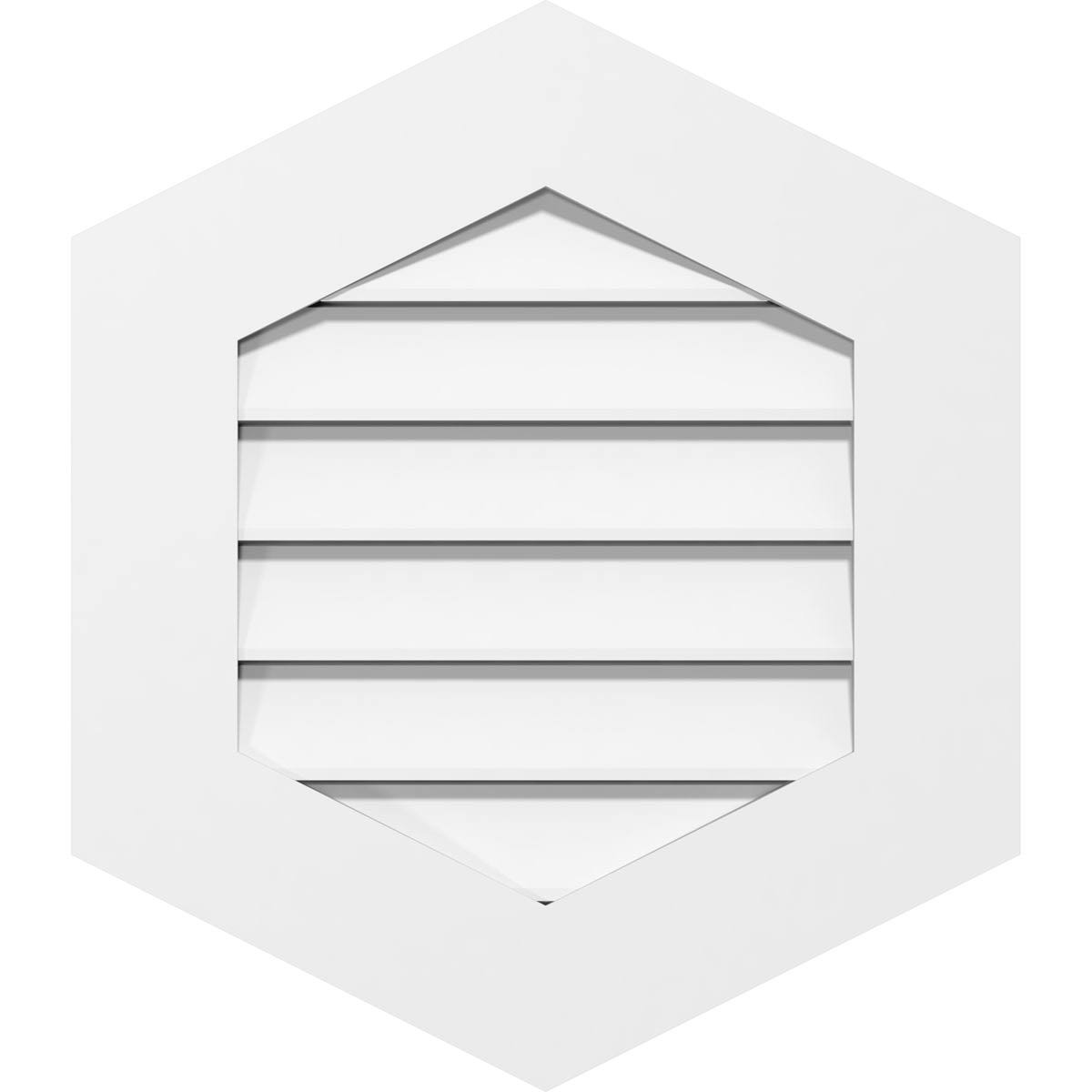 Vertical Peaked Surface Mount PVC Gable Vent G675229