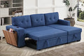 4-in-1 Convertible L Shaped Couch with Pull Out Bed and Storage Sectional Sleeper Sofa L376122