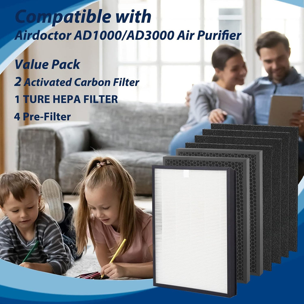 True HEPA Filter Replacement Set with Activated Carbon Filters and Pre-Filter Z690604