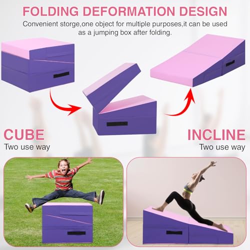 48"x24" Folding Incline Cheese Wedge Gymnastics Mat E5766