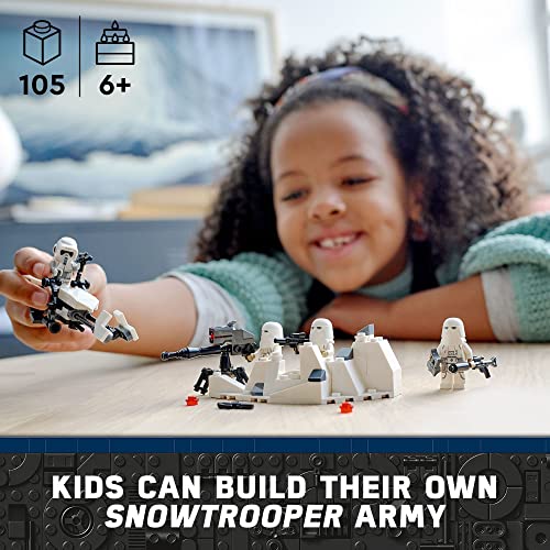 LEGO Star Wars Snowtrooper Battle Pack 75320 Set, Building Toy with 4 Figures, Blasters and Speeder Bike M584