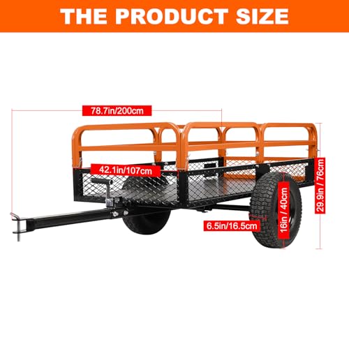 Heavy Duty Steel Utility Garden Cart with Removable Sides R843