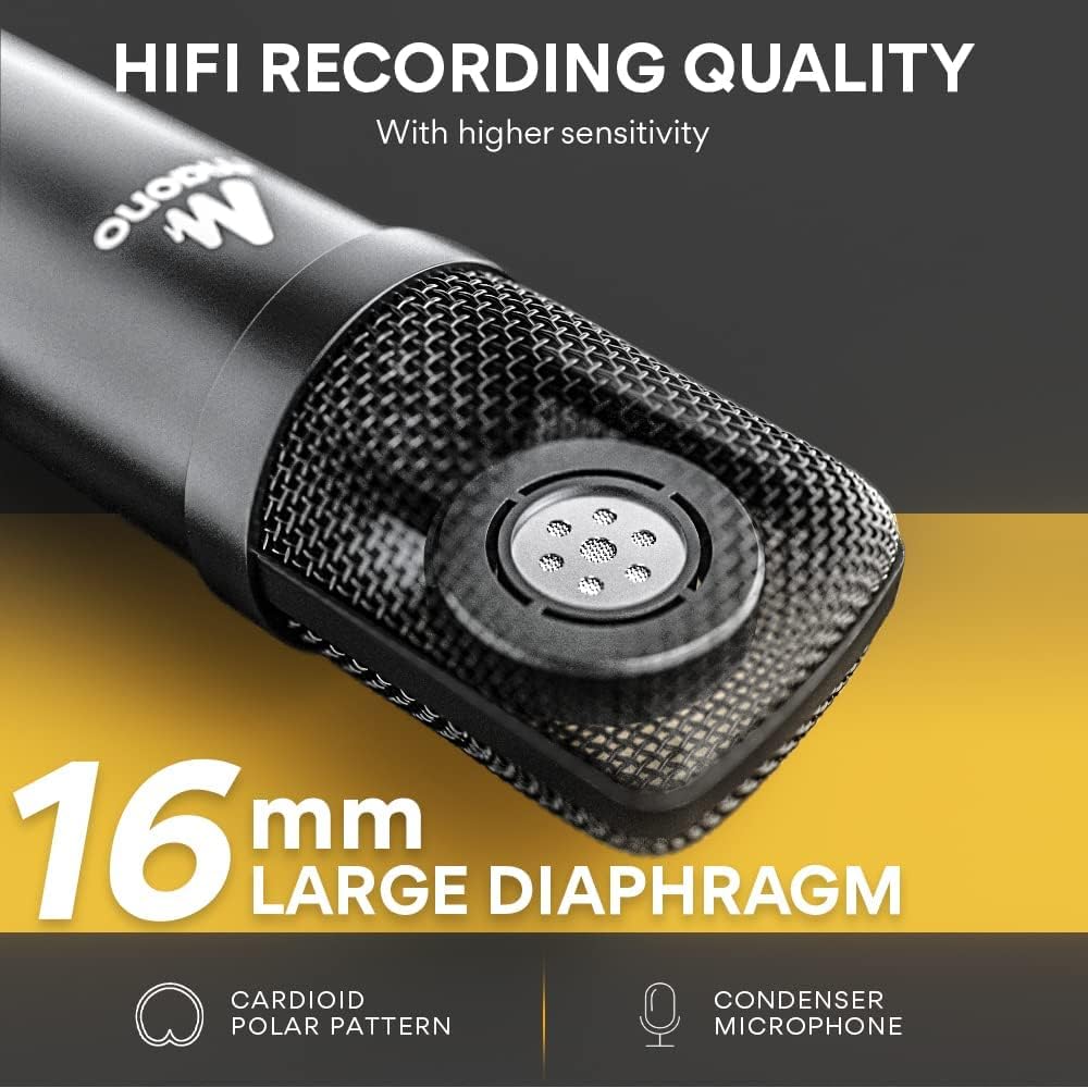 USB Microphone Condenser Cardioid Metal Mic Kit E5773