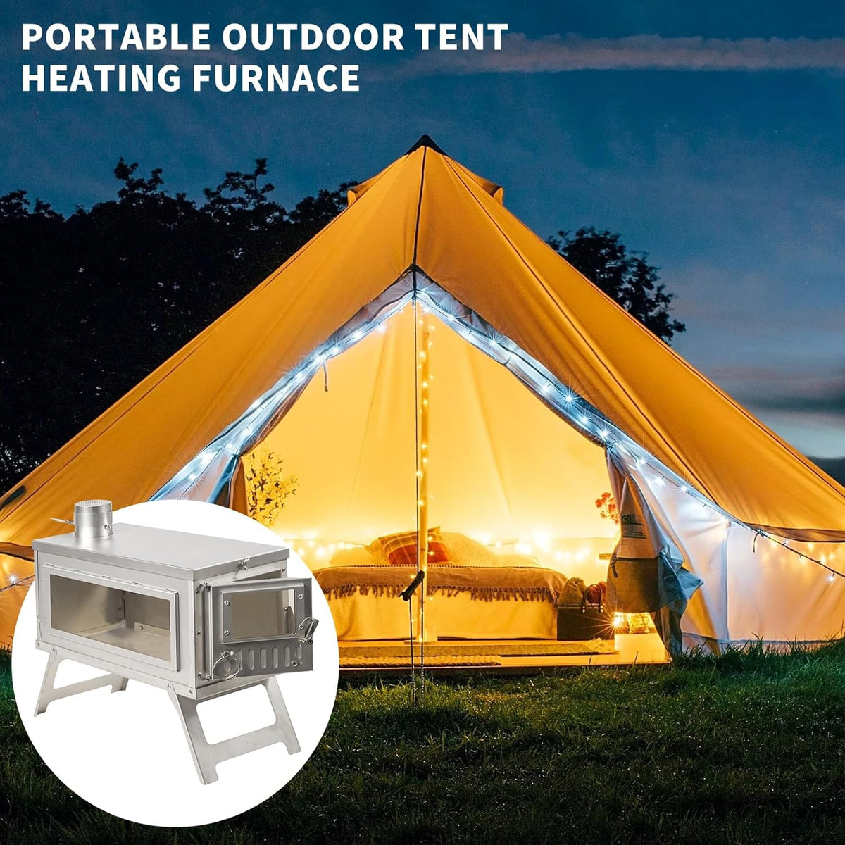 Stainless Steel Folding Wood Stove with Folding Pipe V6434