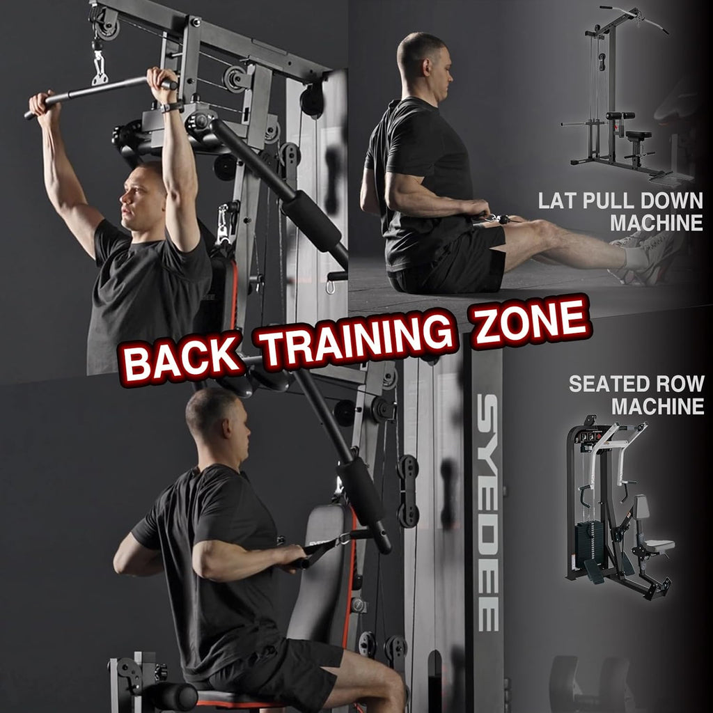 Multifunctional Home Gym Equipment with 150LBS Weight Stack Q179451