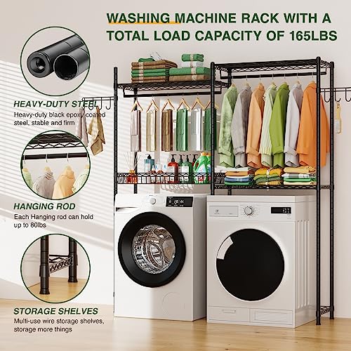 2 Tiers Adjustable Height Clothes Drying Rack H655