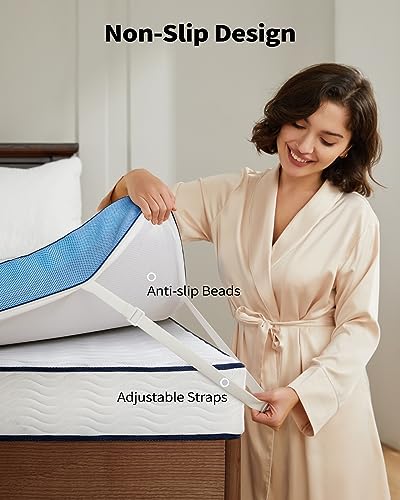 3 Inch Firm Gel-Infused Memory Foam Mattress Topper Twin Size S2766