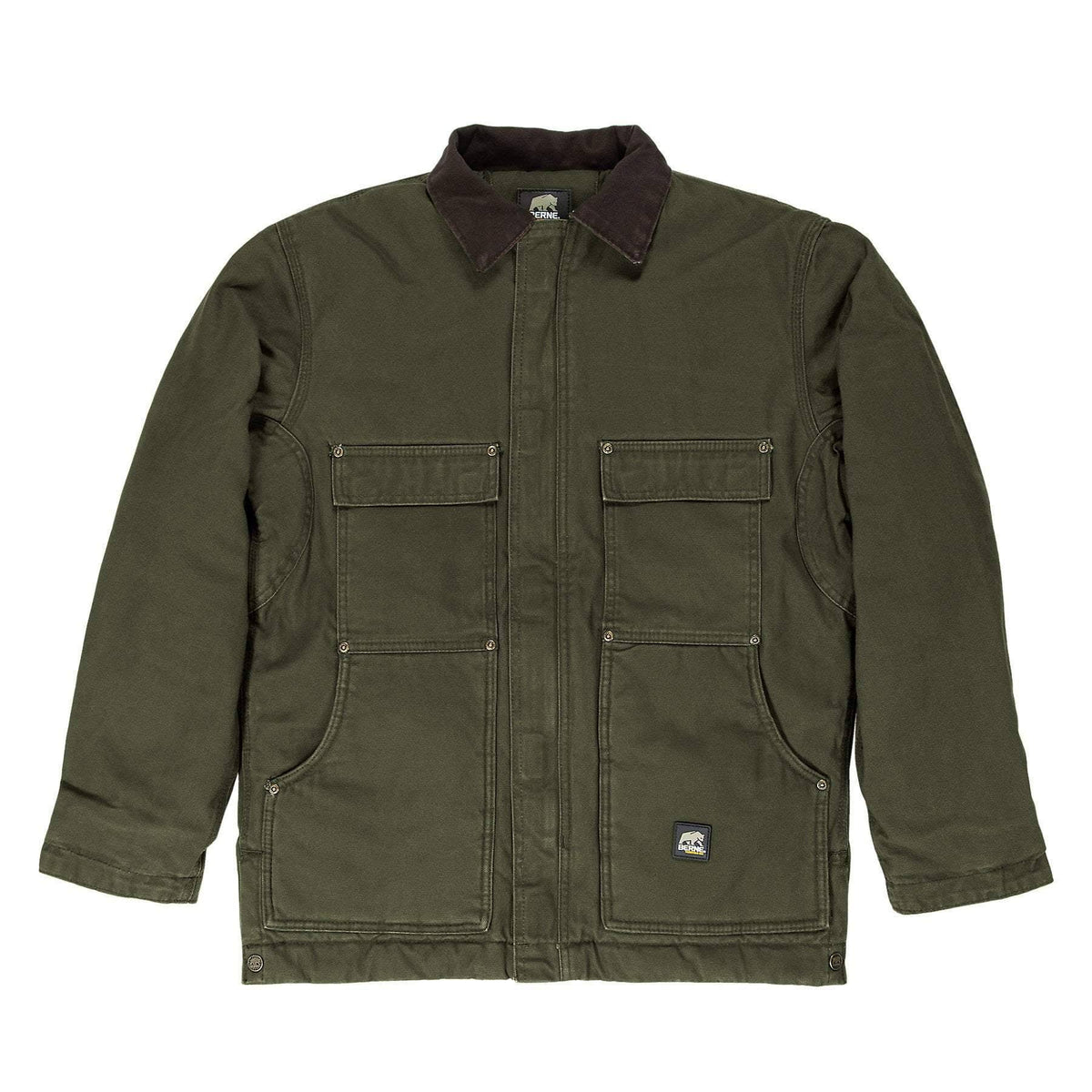 Washed Chore Coat Olive S Regular A95786