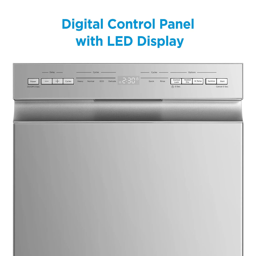 18" Front Control 2-Rack Dishwasher, Stainless Steel P208