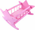Pink Wooden Baby Doll Crib with Bedding R73035