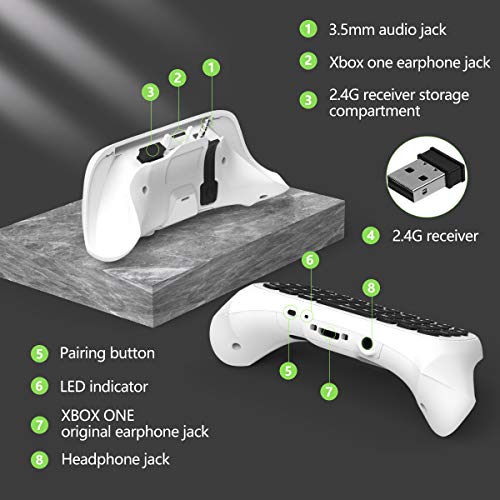 Green Backlight Wireless Chatpad Keyboard for Xbox S611664