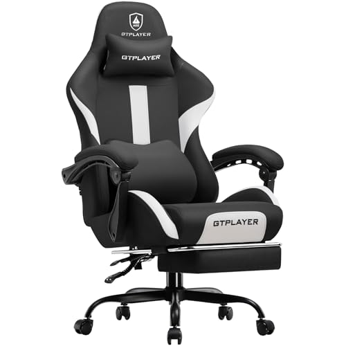 Coal-Black Gaming Chair with Foot Rest K713