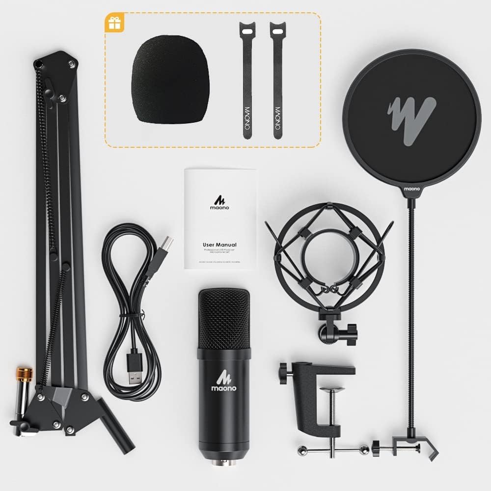 USB Microphone Condenser Cardioid Metal Mic Kit E5773