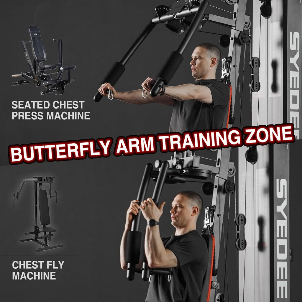 Multifunctional Home Gym Equipment with 150LBS Weight Stack Q179451