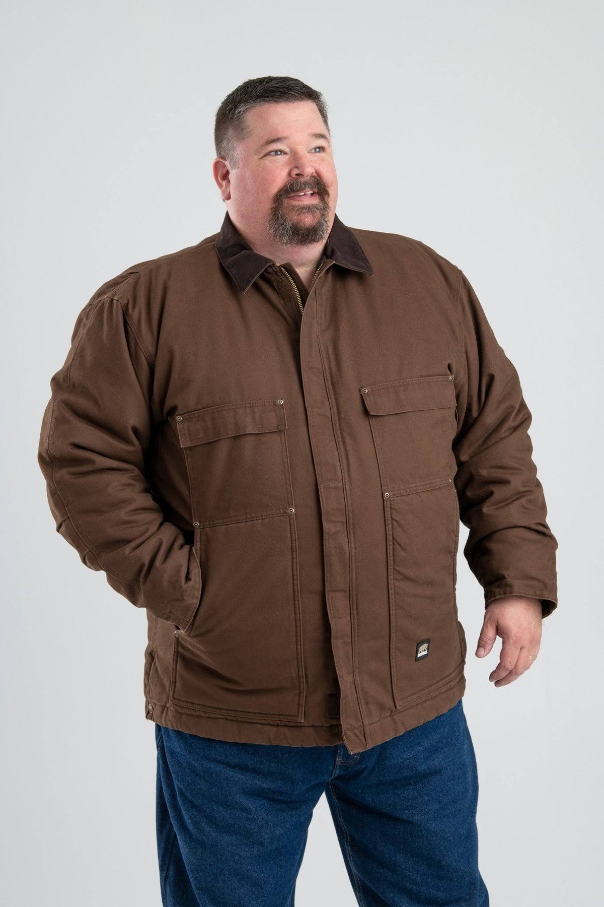 Washed Chore Coat Olive S Regular A95786
