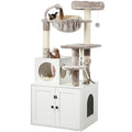 Large Wood Cat Tree with Litter Box Enclosure F154130