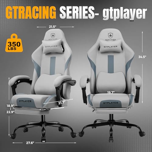 Coal-Black Gaming Chair with Foot Rest K713