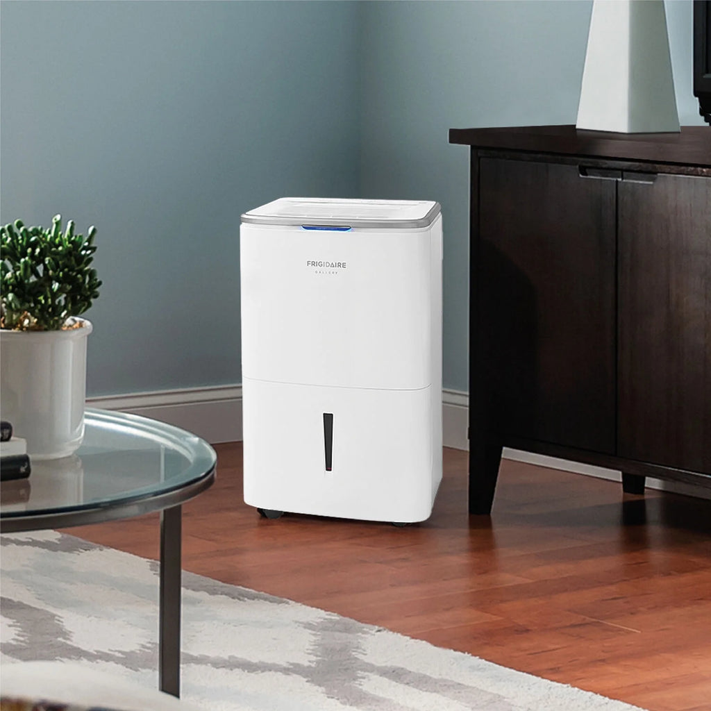 50-Pint Smart Portable Dehumidifier in White L62229