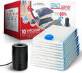 10-Pack Vacuum Storage Bags with Electric Pump B6087