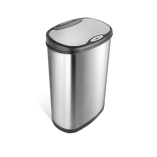 13 Gallon Stainless Steel Automatic Motion Sensor Trash Can W266