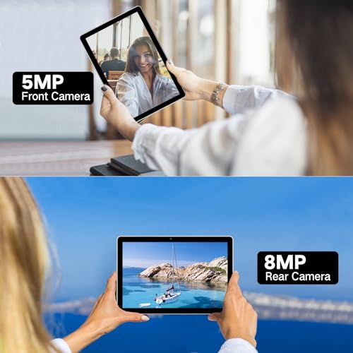 10.1 inch 4G LTE Tablet with SIM Card Slot, 64GB Storage, 1280x800 IPS, Dual Cameras F852413