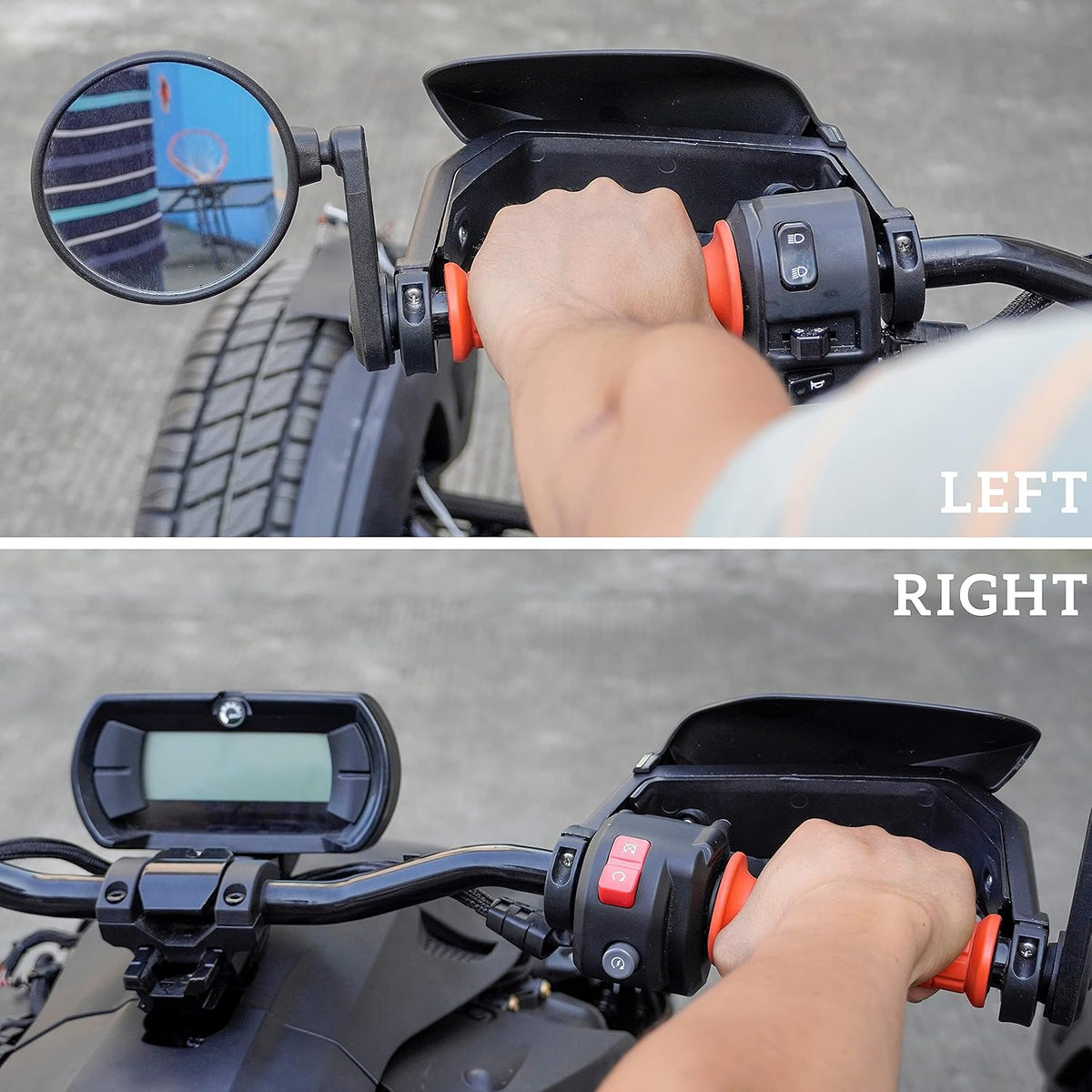 Black Plastic Handguards Wind Deflector Kit 2PCS R719