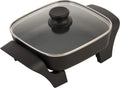 8-Inch Nonstick Electric Skillet With Glass Lid, Black P6192