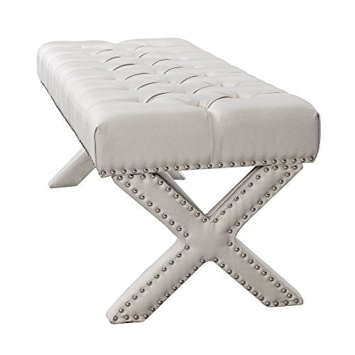Dark Grey Velvet Bench V17919