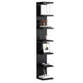 7 Tier Black Wall Shelf with LED Remote Control Light L146
