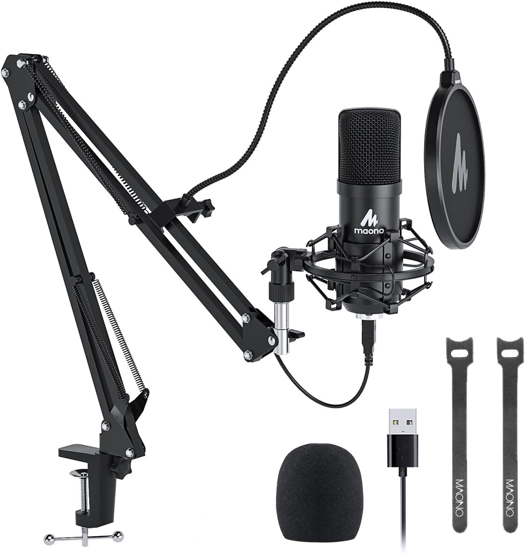 USB Microphone Condenser Cardioid Metal Mic Kit E5773
