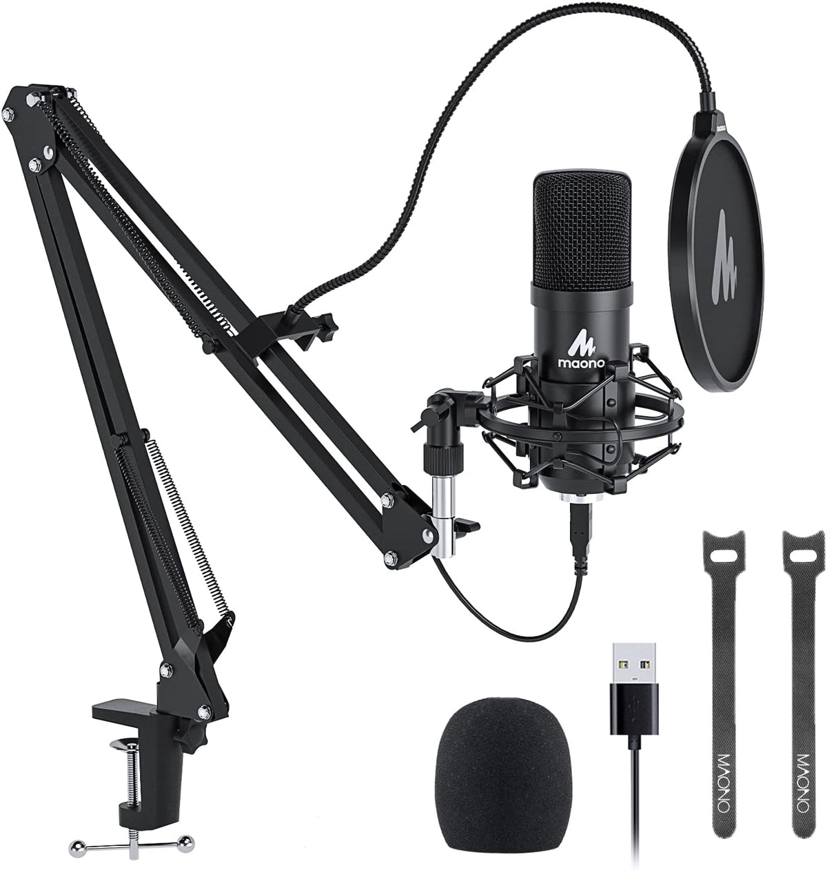 USB Microphone Condenser Cardioid Metal Mic Kit E5773