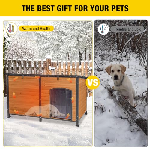 59" Large Insulated Dog Kennel with Liner E49600