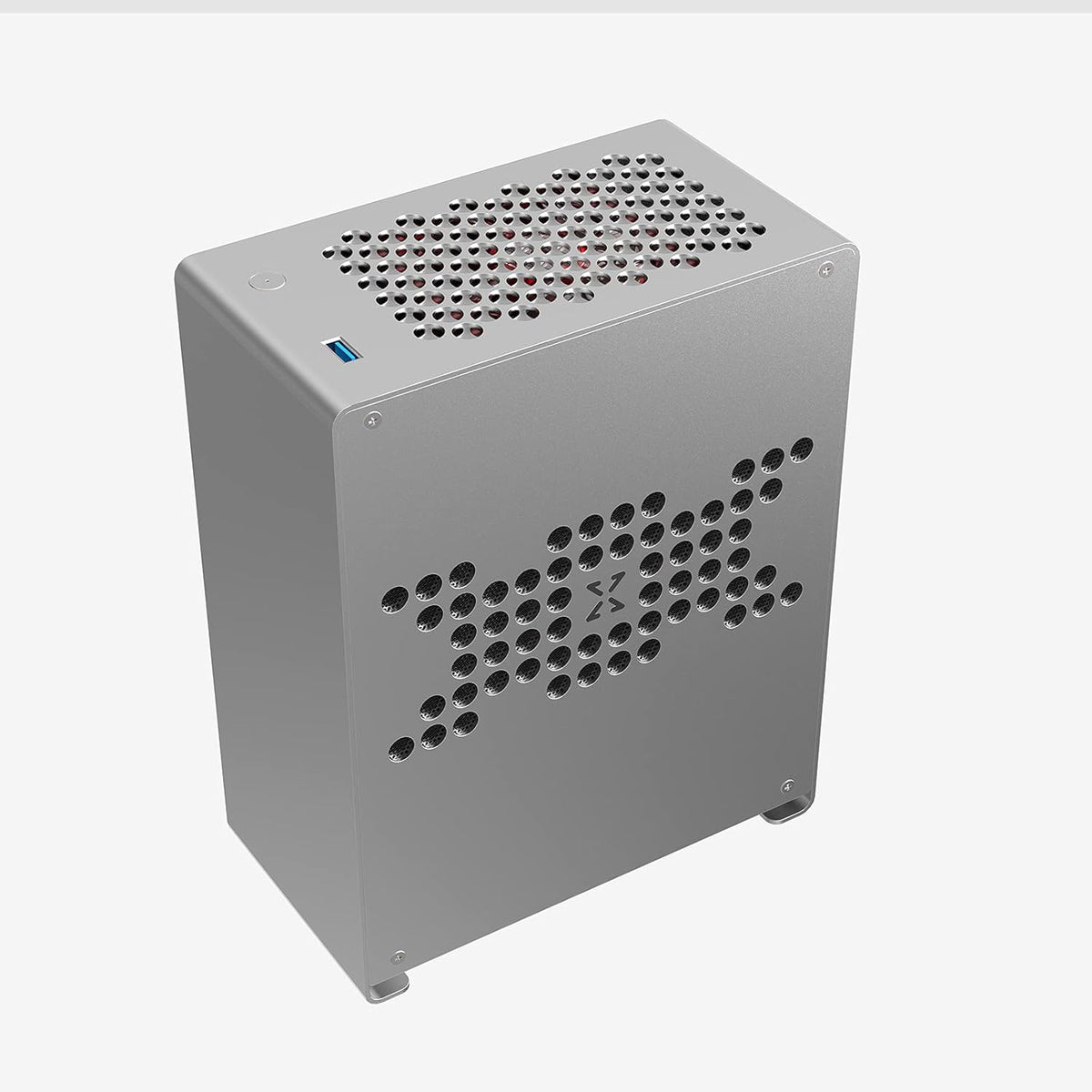 Mini-ITX Aluminum PC Case with PCI-E Riser Cable Y615