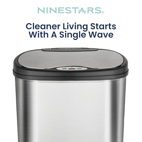 13 Gallon Stainless Steel Automatic Motion Sensor Trash Can W266