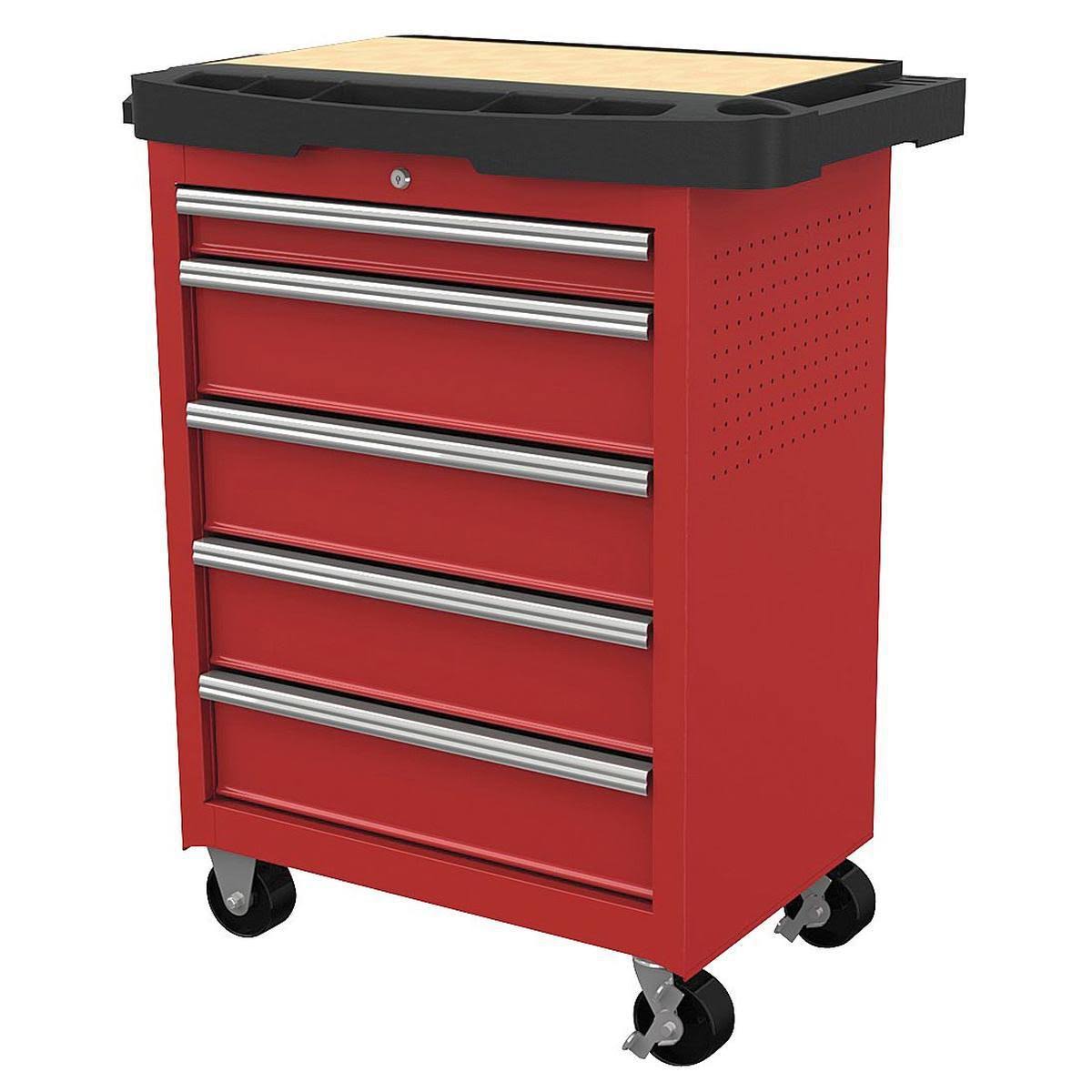 Red Rolling Cabinet O8412