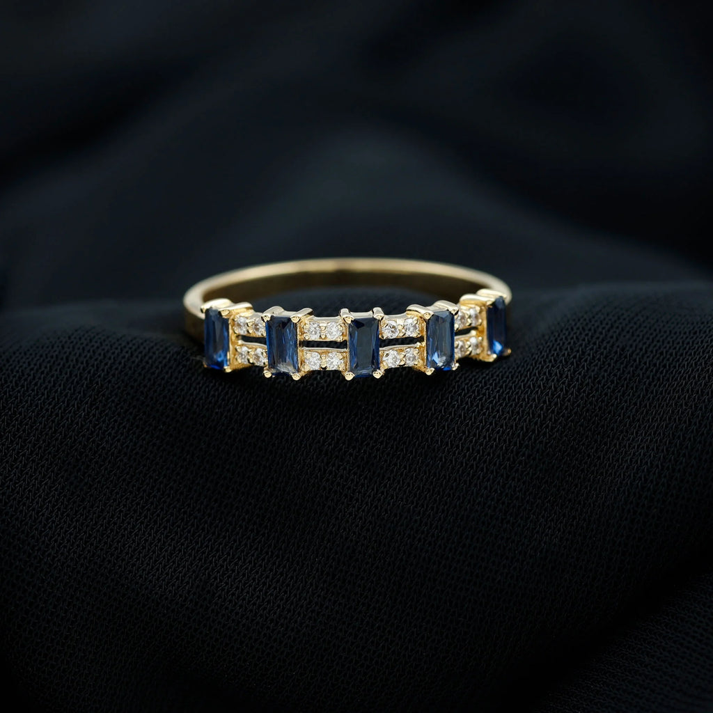 14K Yellow Gold Eternity Ring with Diamond N2171