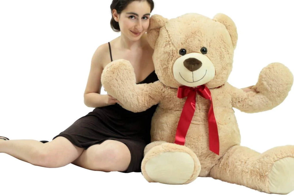 Beige Tan 48 inch Plush Teddy Bear Stuffed Animal C5476