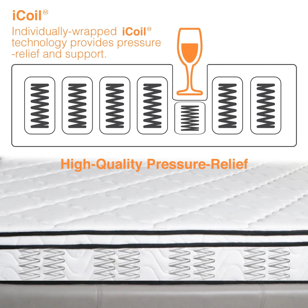 Queen 10 Inch Hybrid Mattress with Pocket Coils Y7630
