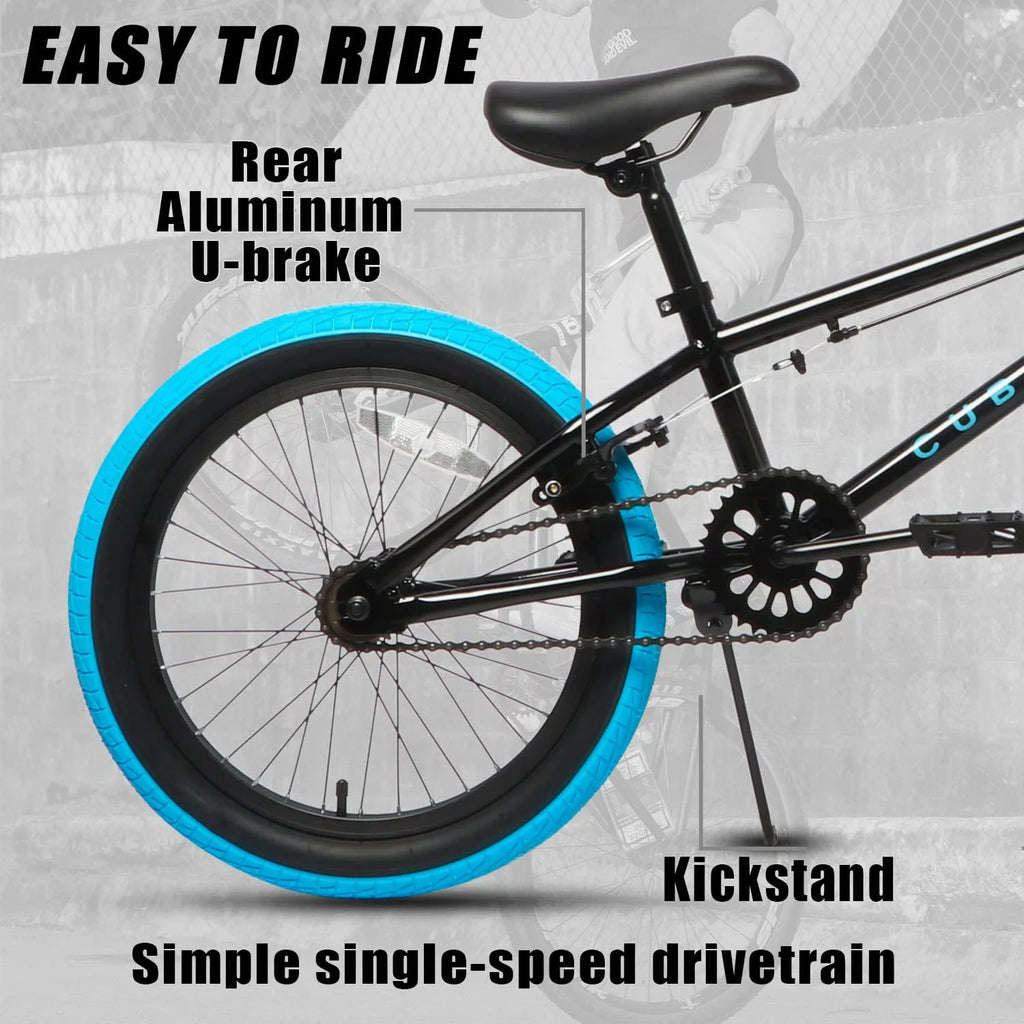 20 in Kids BMX Bike with 4 Pegs, Blue K548694