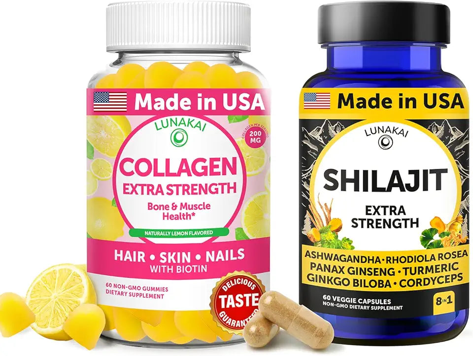 Collagen Gummies & Shilajit Capsules Bundle A2730